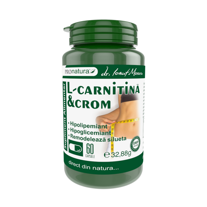 L-Carnitina & Crom, 60 capsule, Pro Natura Medica la Nana Plafar [1]