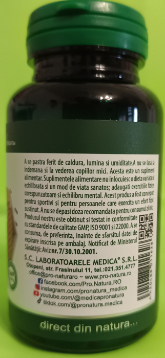 Laptisor de Matca, 90 capsule, Pro Natura Medica la Nana Plafar [2]