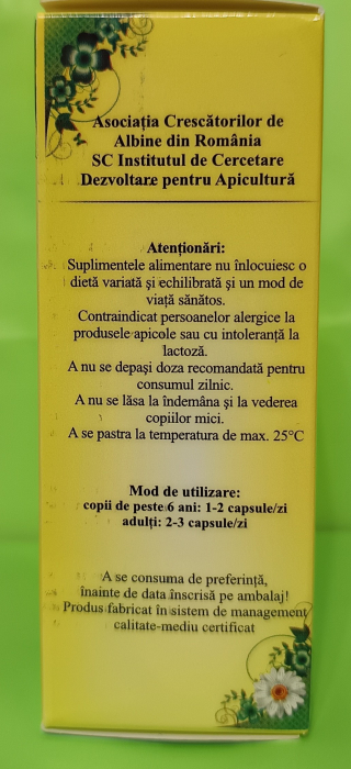 Laptisor de matca Pur-150mg, 30 capsule - Institutul Apicol  la nana plafar [3]