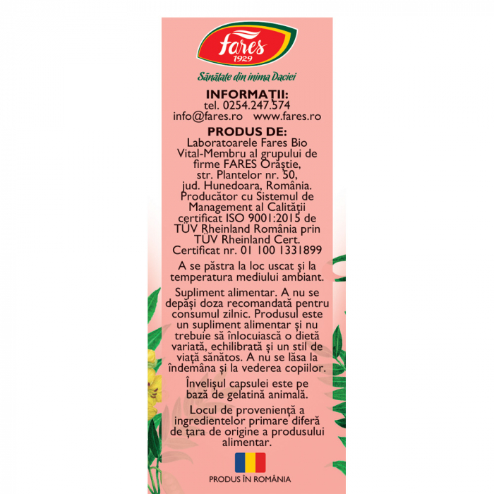 LAXATIV CU SENNA D85, 30 capsule, Fares [3]