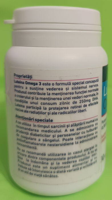 Luteina Omega 3, 30 capsule, Bio Synergie [4]