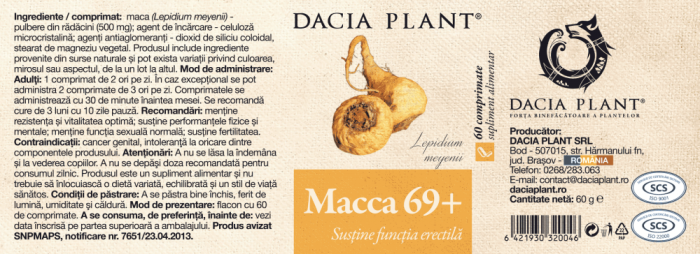 Macca 69+, 60 comprimate, Dacia Plant [2]
