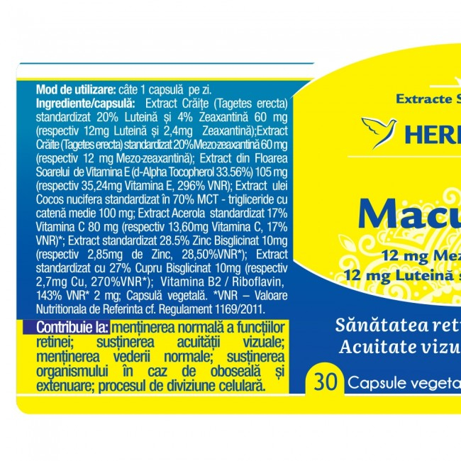 MACURETIN 12mg luteina, Herbagetica [3]