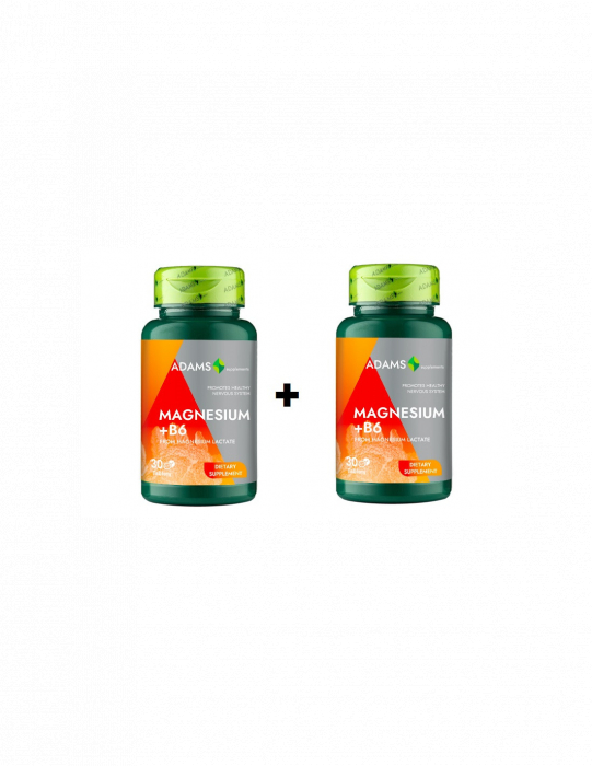 MAGNEZIU + B6, pachet 30+30 capsule, Adams Supplements [1]