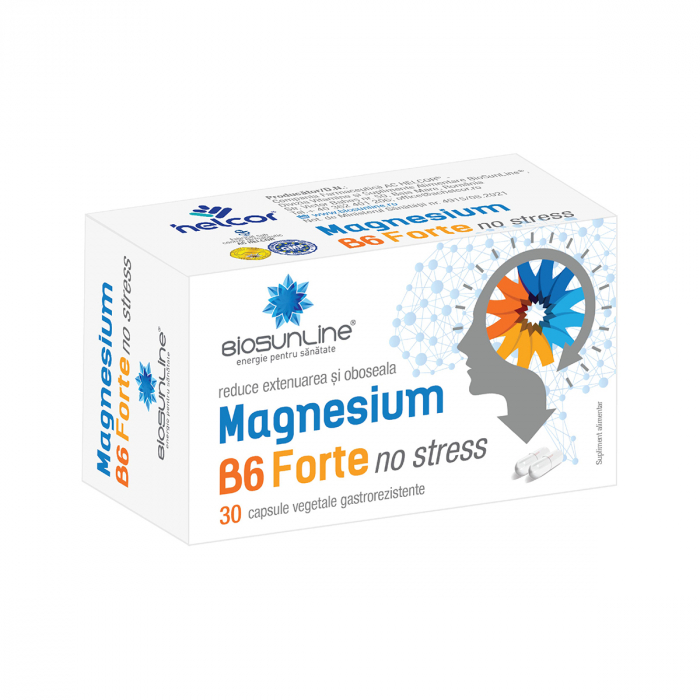 MAGNESIUM B6 FORTE NO STRESS, 30 capsule, BioSunLine Helcor [1]