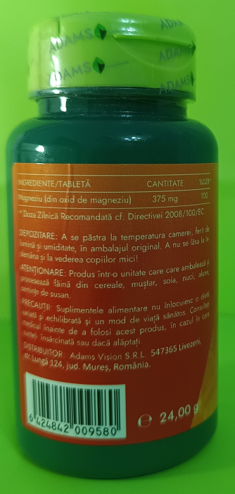 MAGNEZIU 375 mg, Adams Supplements la Nana Plafar [4]