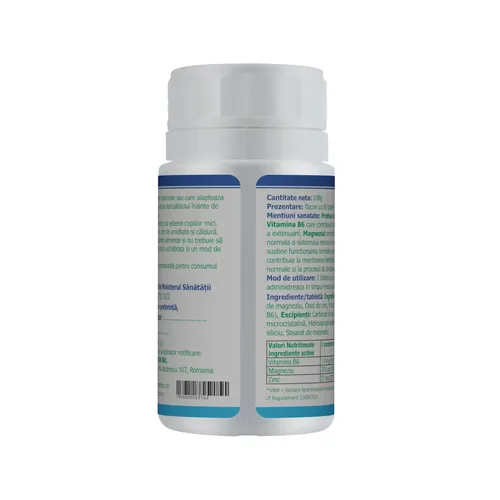 MAGNEZIU 375mg +Zinc+Vitamina B6, 60 tablete, Health Nutrition [2]