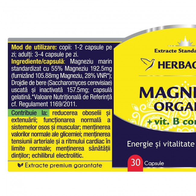 MAGNEZIU Organic B-Complex, Herbagetica [2]