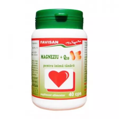 Magneziu + Q10, 40 capsule, Favisan [1]