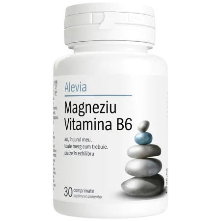Magneziu Vitamina B6, 30 comprimate, Alevia [1]