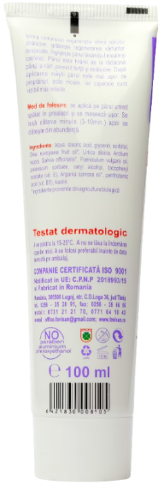 Masca pentru Par, cu Ulei de masline, ulei de Argan BIO, 100ml, Favisan [2]