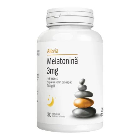 Melatonina 3 mg, 30 capsule moi, Alevia [1]