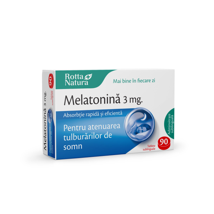 MELATONINA 3MG SUBLINGUALE absorbtie rapida, Rotta Natura la Nana Plafar [3]