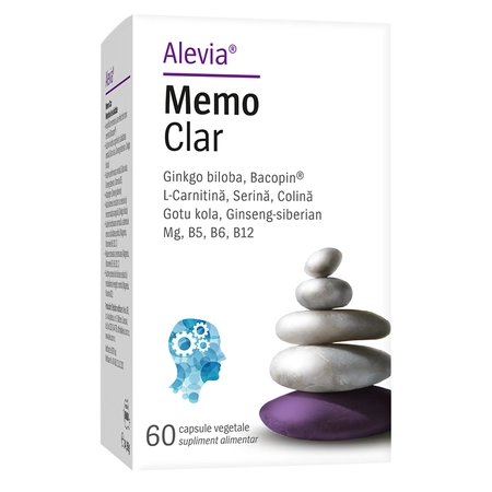 Memo Clar, 60 capsule vegetale, Alevia [1]