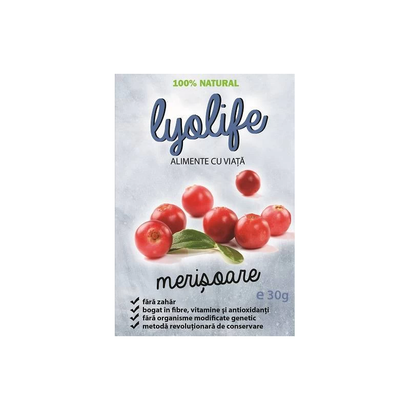 Merisoare liofilizate 30gr, Lyolife [2]
