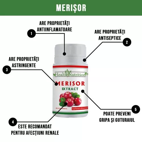 MERISOR Extract 2400mg, 60 comprimate, Health Nutrition [2]