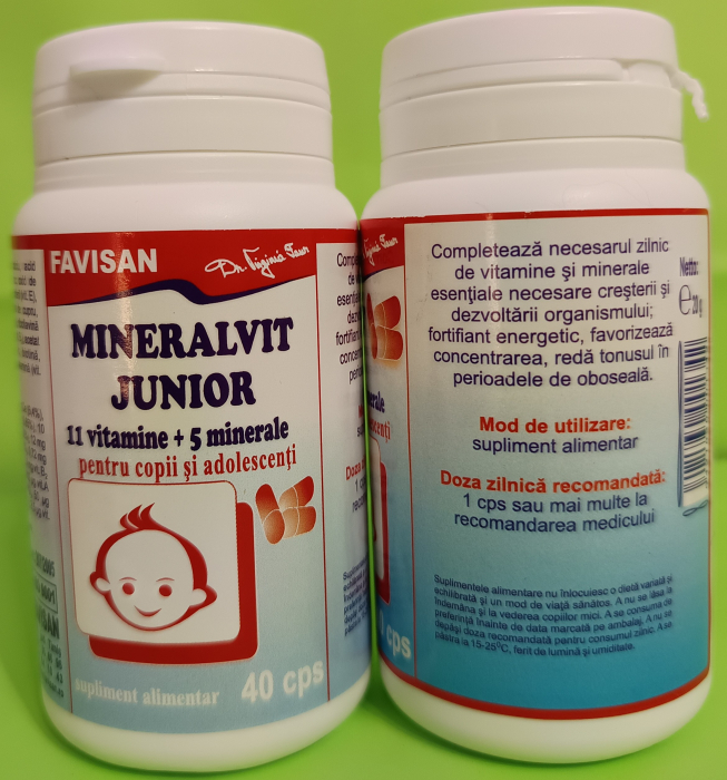 MINERALVIT JUNIOR (copii si adolescenti), 40 capsule, Favisan la Nana Plafar [3]