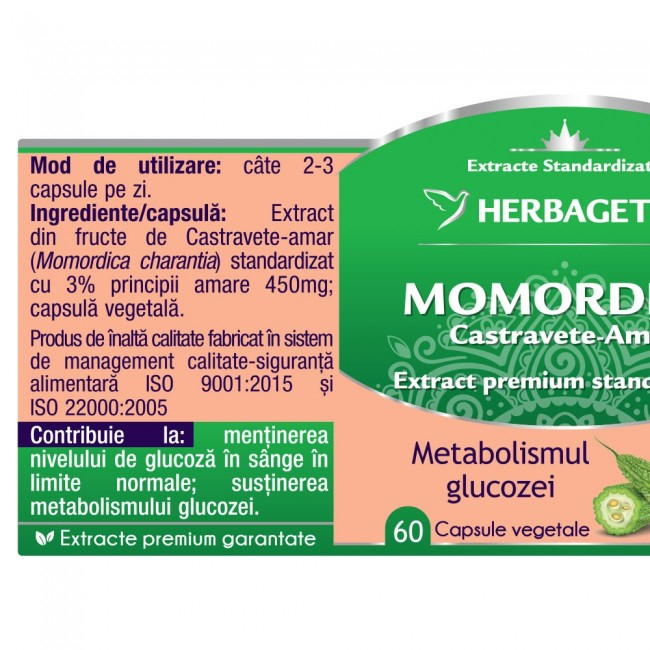 MOMORDICA 450 mg Extract Castravete Amar, Herbagetica [2]