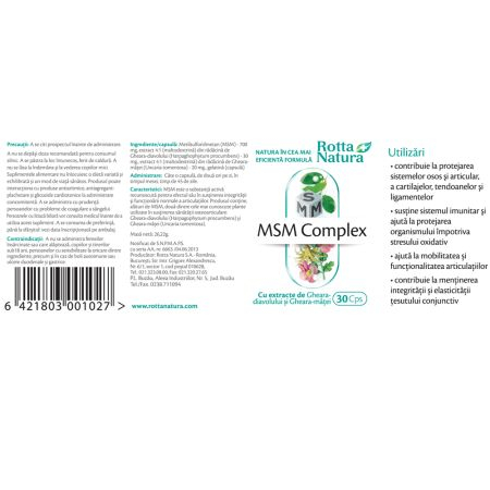 MSM Complex, 30 capsule, Rotta Natura [2]