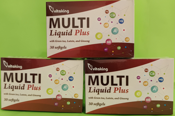 MULTIVITAMIN LICHID cu MINERALE GINSENG LUTEINA, 30 capsule gelatinoase, Vitaking [2]