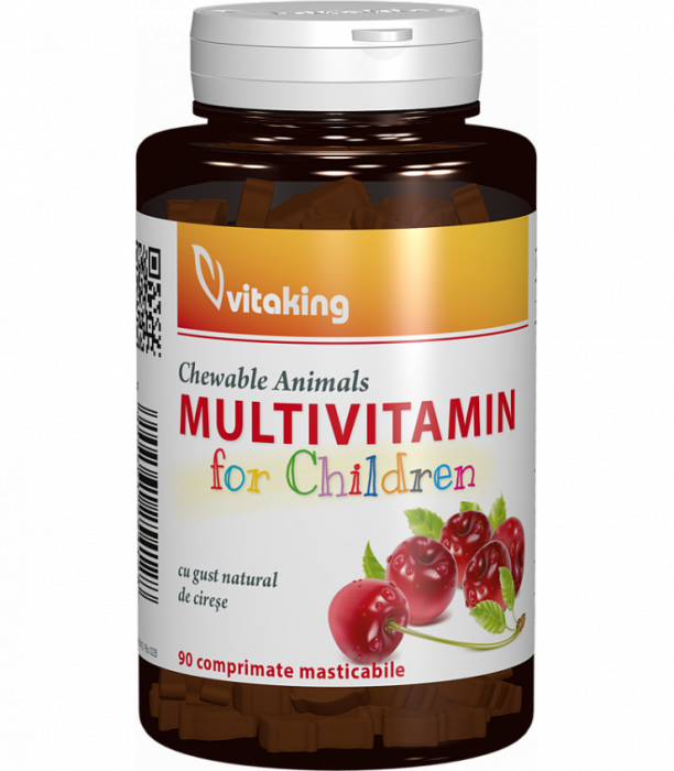Multivitamine cu minerale pentru copii - 90 comprimate masticabile, Vitaking [1]