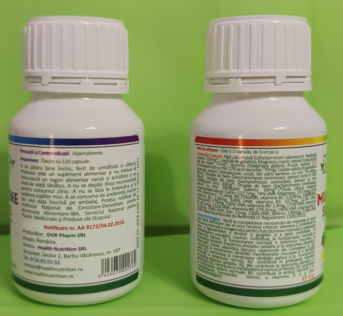 MULTIVITAMINE SI MINERALE 120 capsule Health Nutrition la Nana Plafar [2]