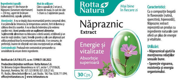 Napraznic extract 250mg, Rotta Natura [2]