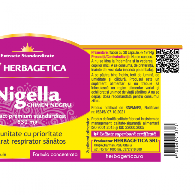 NIGELLA CHIMEN NEGRU, Herbagetica [3]