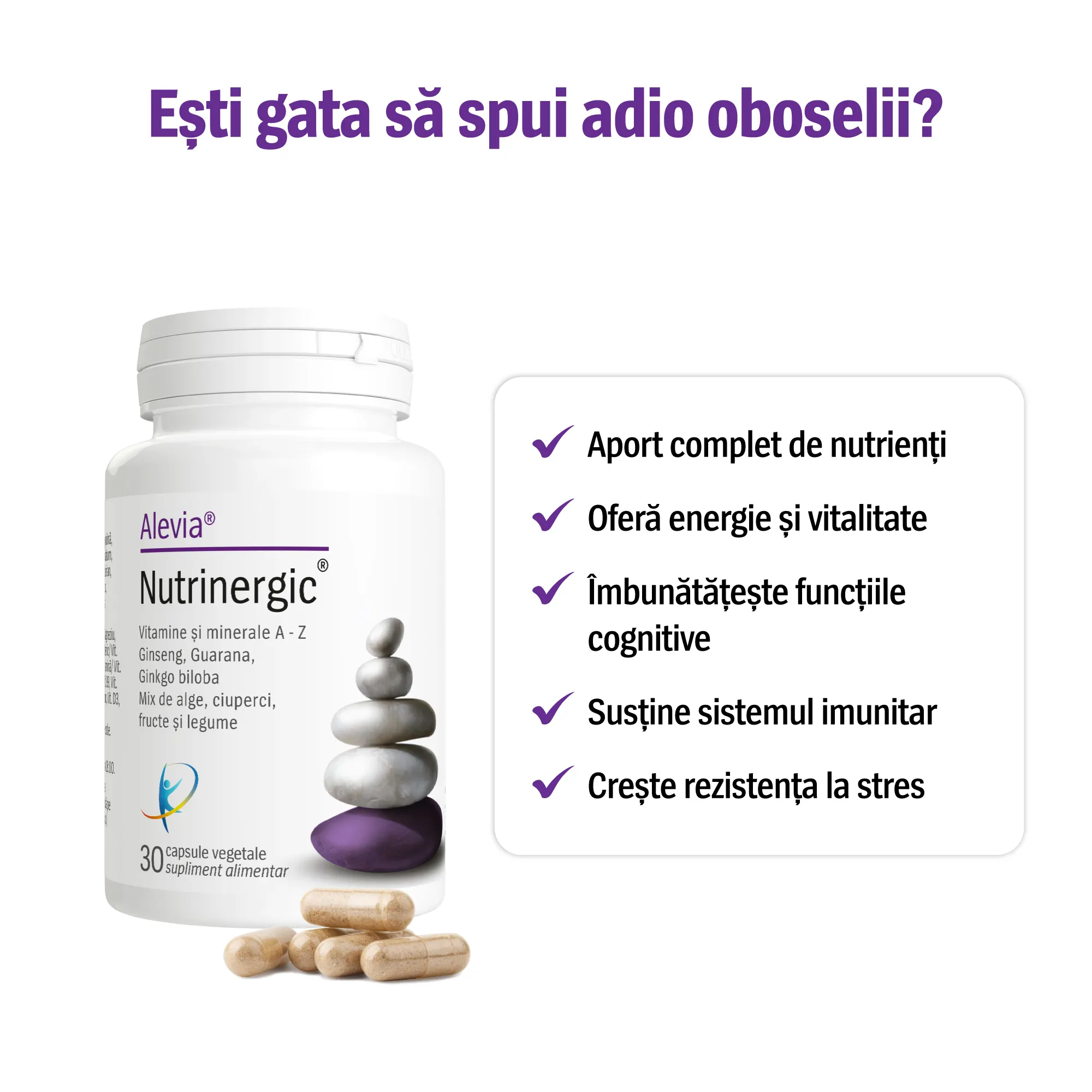 Nutrinergic, 30 capsule vegetale, Alevia [3]