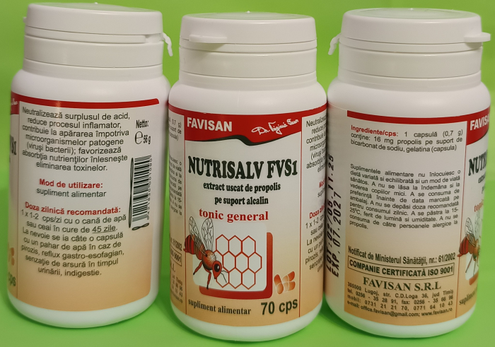 Nutrisalv FVS1, 70 capsule, Favisan  la Nana Plafar [3]