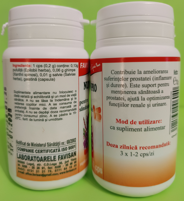 Nutrisan PRO pentru Sanatatea Prostatei 40cps FAVISAN [2]