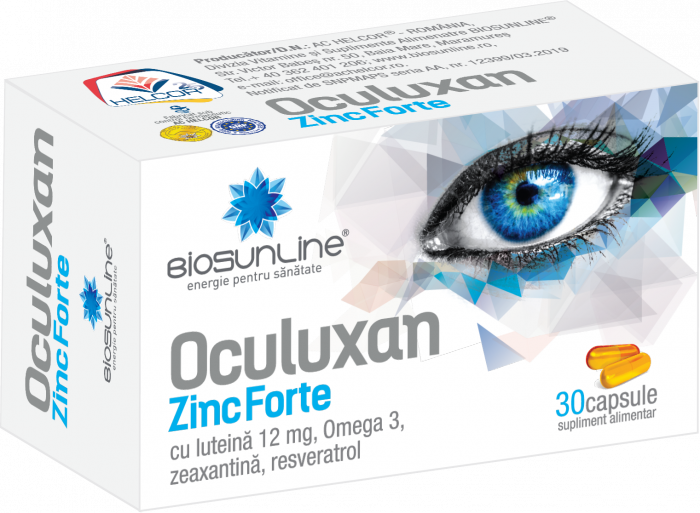 Oculuxan Zinc Forte, 30 capsule, Helcor [1]