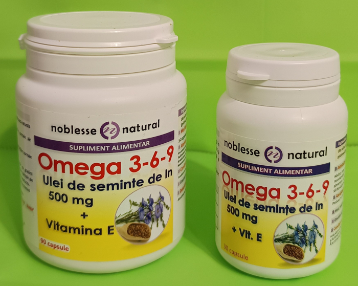 OMEGA 3 6 9 - Ulei de IN 500mg, 30 capsule moi, Noblesse Natural la Nana Plafar [2]