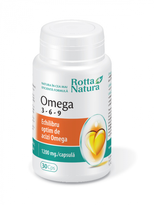 OMEGA 3 6 9 ulei de PESTE IN si LIMBA MIELULUI 1200mg, Rotta Natura [1]