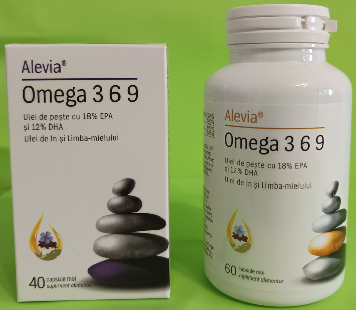 OMEGA 3 6 9, (ulei de Peste, In si Limba-mielului) capsule moi, Alevia [2]