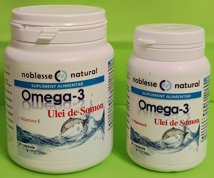 OMEGA 3 Ulei de SOMON 1000mg si Vit E, 30 capsule, Noblesse Natural la Nana Plafar [2]