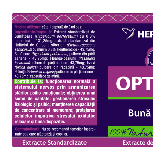 OPTIMIST PLUS 60 capsule Herbagetica [2]