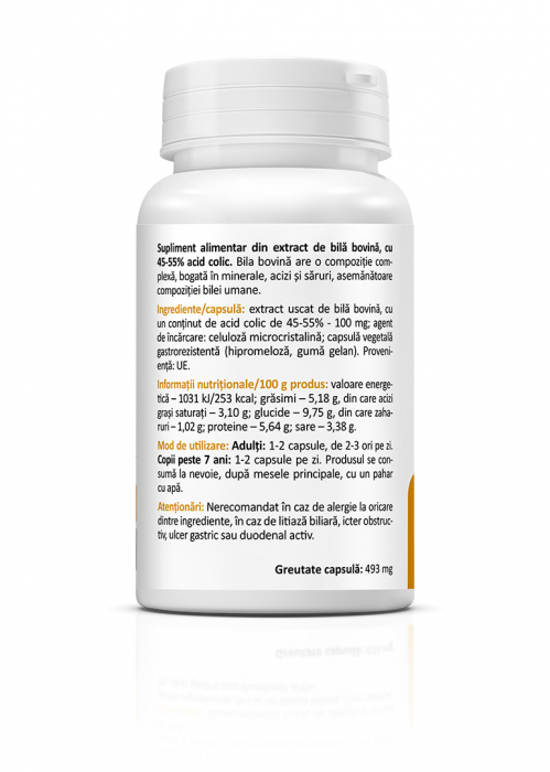 OX BILE-extract bila bovina, 100mg, 20 capsule, ZENYTH [2]