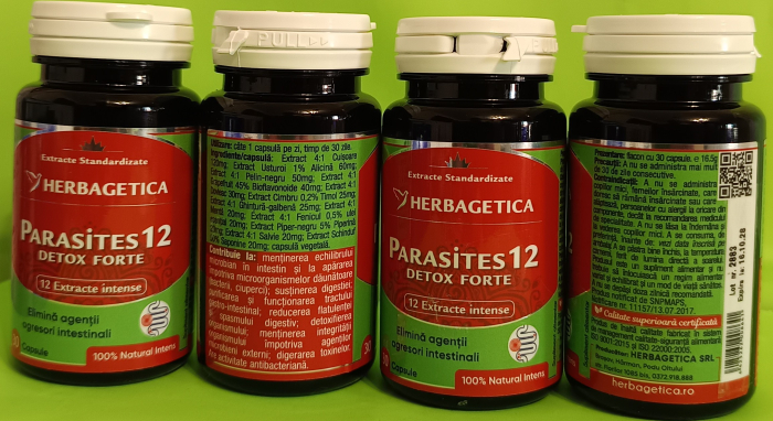 PARASITES 12 Detox Forte, Herbagetica [4]
