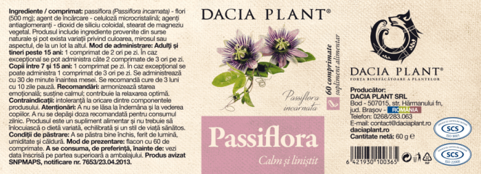 Passiflora, 60 comprimate, Dacia Plant [2]