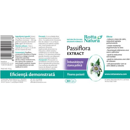 PASSIFLORA EXTRACT 350 mg, 30 capsule, Rotta Natura [2]