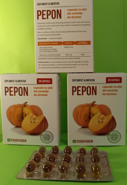 PEPON pentru PROSTATA COLESTEROL PARAZITI INTESTINALI, 30 capsule, Parapharm [3]