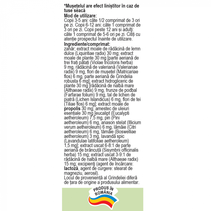 Plantusin Tuse Seaca R61, 30 comprimate de supt, Fares [2]