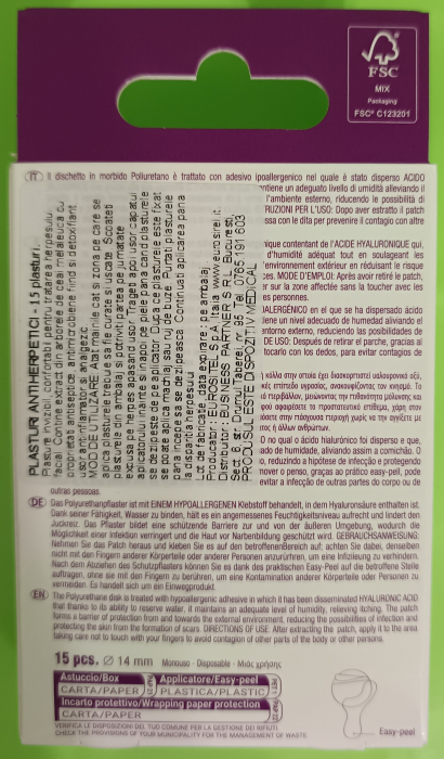 PLASTURI ANTIHERPETICI 15 bucati, Pharmadoct la Nana Plafar [3]