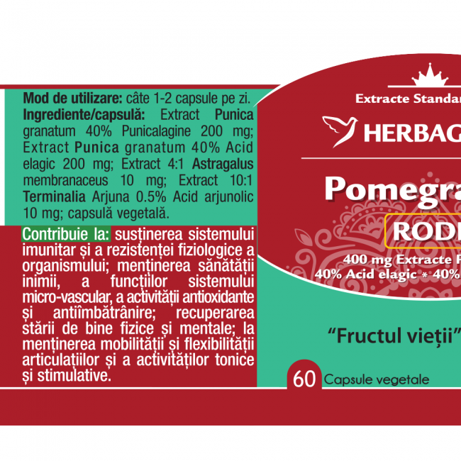 POMEGRANATE Rodie, 60 capsule, Herbagetica [2]