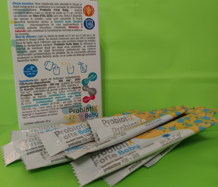 Probiotix Forte Baby – pentru copii de la 1 an, 10 plicuri, BioSunLine [3]