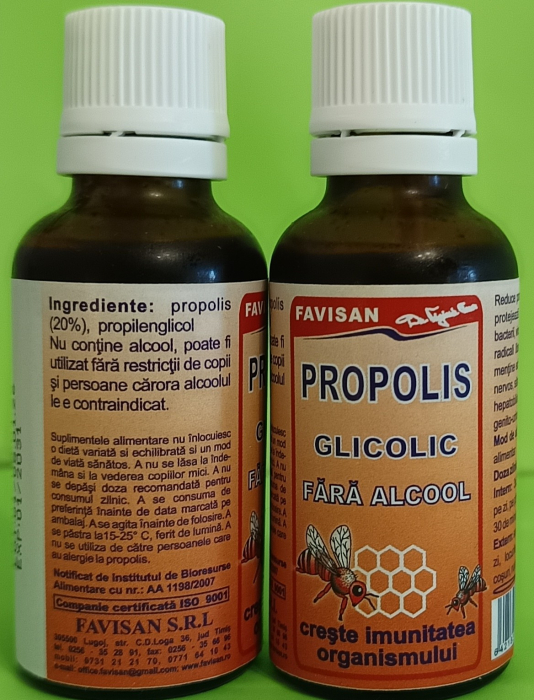 PROPOLIS GLICOLIC fara alcool, 30 ml, Favisan la Nana Plafar [3]