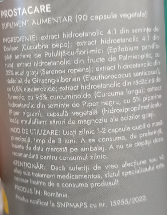 ProstaCare, 90 capsule, Adams Supplements la Nana Plafar [2]