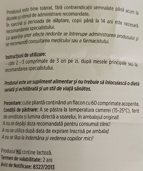 PROTEIN FORTA® Spirulina Telina Dovleac Fenicul Levantica, 60 comprimate,Hofigal [3]