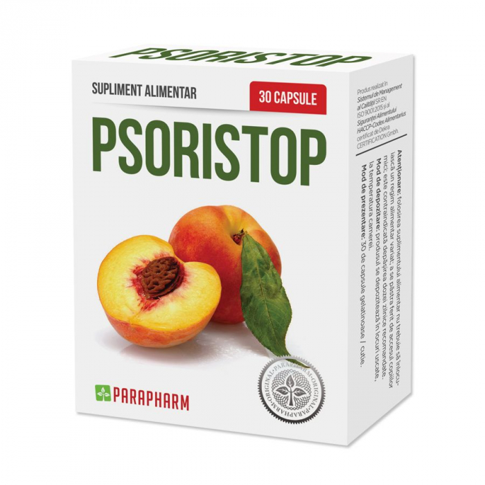PSORISTOP, gestionarea psoriazei, capsule gelatinoase, Parapharm [1]
